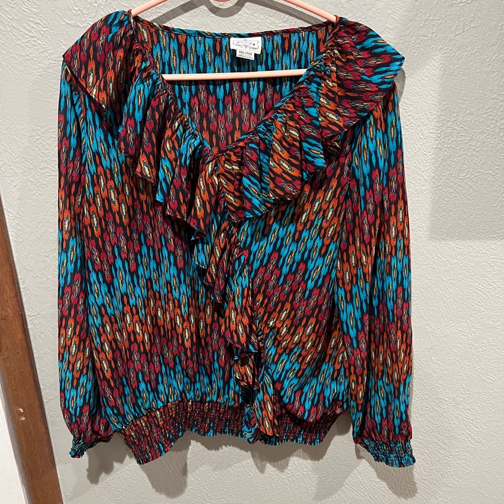 Ariat Colorful Patterned Shirt XXL EUC Western Girl Country Concert Top